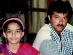 On the occasion of Father's Day, B-Town celebs like Sonam Kapoor Ahuja, Madhuri Dixit, Ananya Panday have shared major throwback pictures with their dads. Check out their adorable childhood pictures here.(Instagram)
