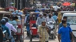 A general view of a crowded market is pictured after the authorities eased a lockdown imposed as a preventive measure against the Covid-19 coronavirus, in New Delhi. (AFP) A general view of a crowded market is pictured after the authorities eased a lockdown imposed as a preventive measure against the Covid-19 coronavirus, in New Delhi. (AFP)