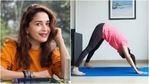 International Yoga Day: Madhuri Dixit does Adho Mukha Svanasana to tone the core(Instagram/@madhuridixitnene) International Yoga Day: Madhuri Dixit does Adho Mukha Svanasana to tone the core(Instagram/@madhuridixitnene)