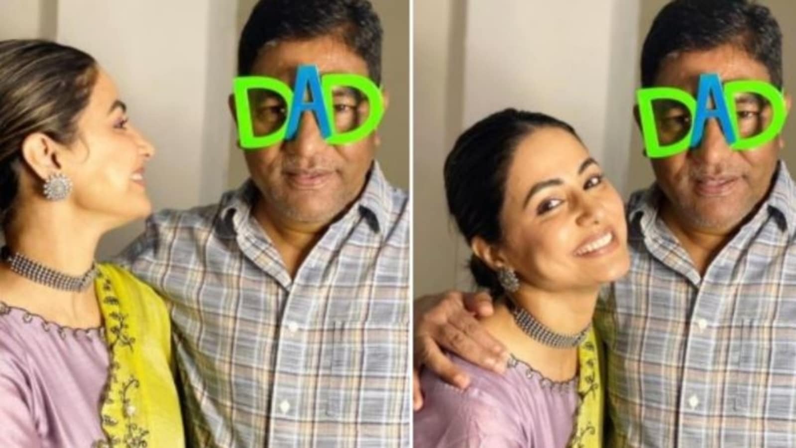 Hina Khan shares throwback pics with her late father, pens an emotional