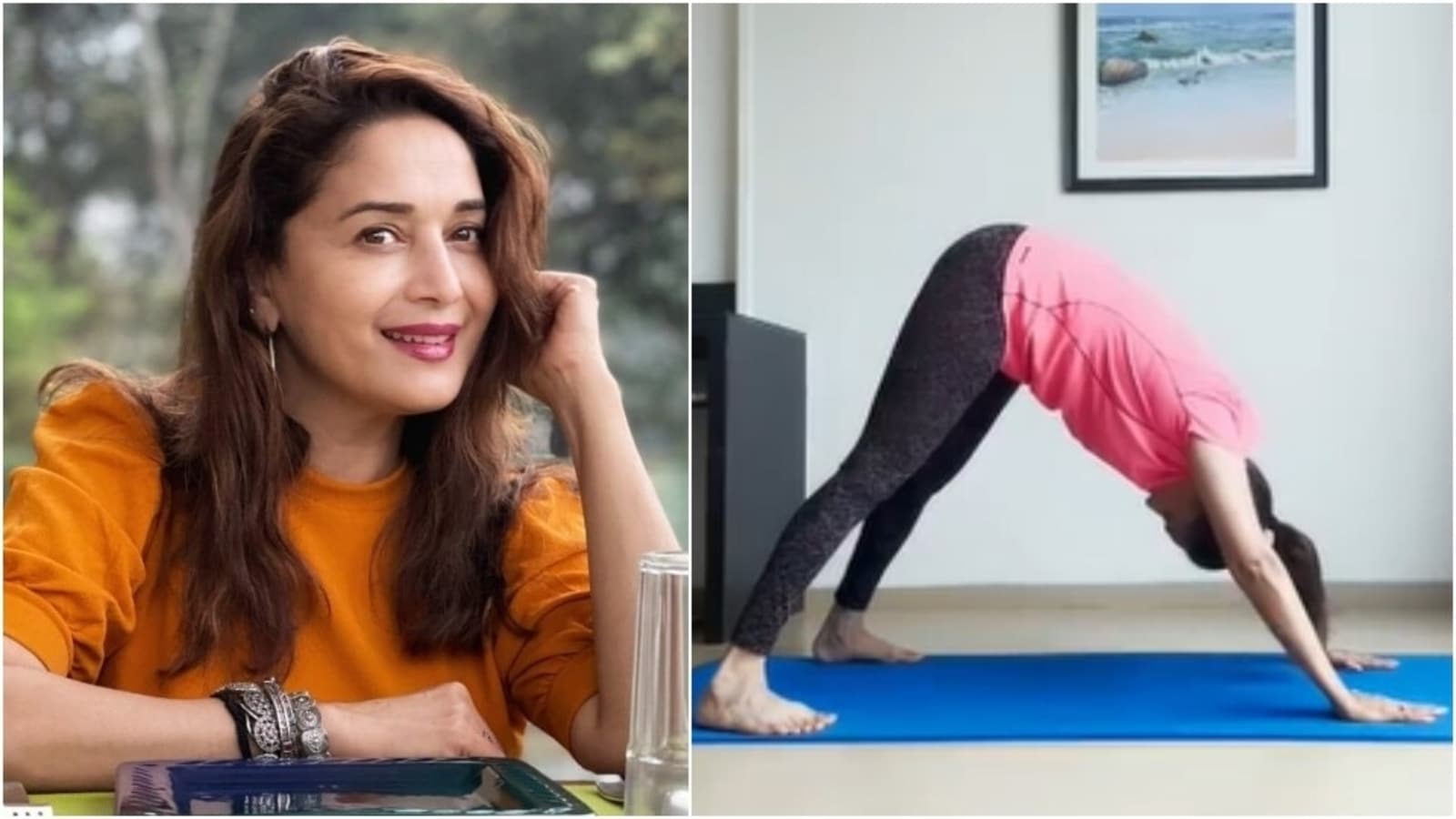 International Yoga Day: Madhuri Dixit does Adho Mukha Svanasana to ...