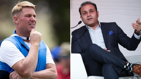 Virender Sehwag's reply to post on Shane Warne has left people in splits.(File Photo) Virender Sehwag's reply to post on Shane Warne has left people in splits.(File Photo)