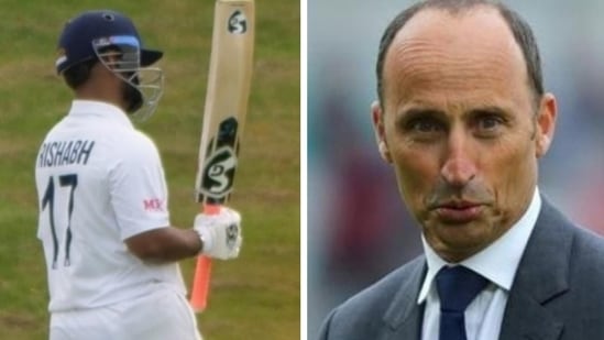 Rishabh Pant (left) and Nasser Hussain(HT Collage)