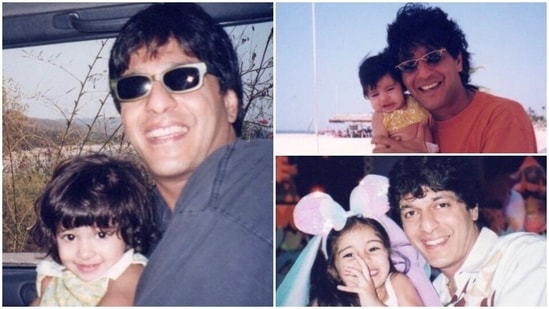 Ananya Panday: The 'Pati Patni Aur Woh' actor shared multiple images from her childhood on Instagram and wished her dad Chunky Panday Happy Father's Day. She captioned the post, "coolest there ever was, coolest there will ever be (and imma not jokin about that) happy Father’s Day Papa, love u the most ."(Instagram/@ananyapanday)