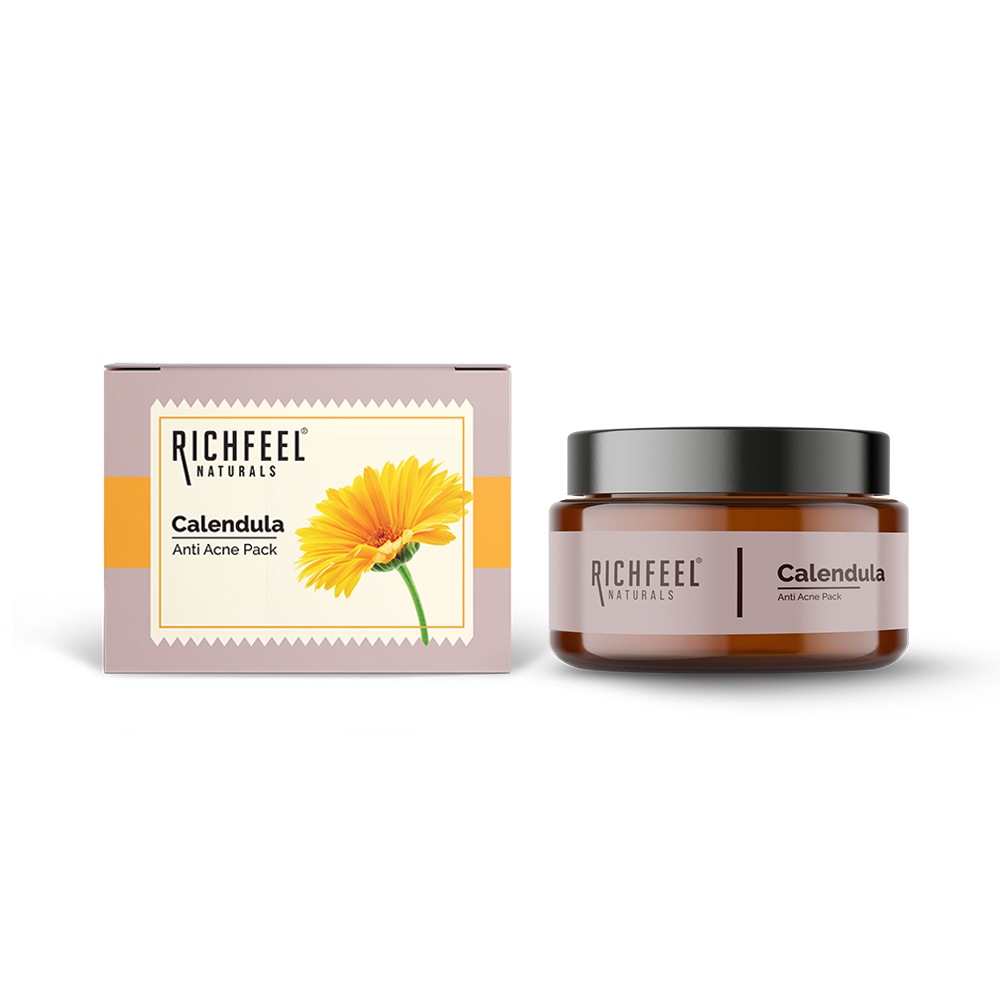 The calendula flower extract face pack by Richfeel Naturals The calendula flower extract face pack by Richfeel Naturals