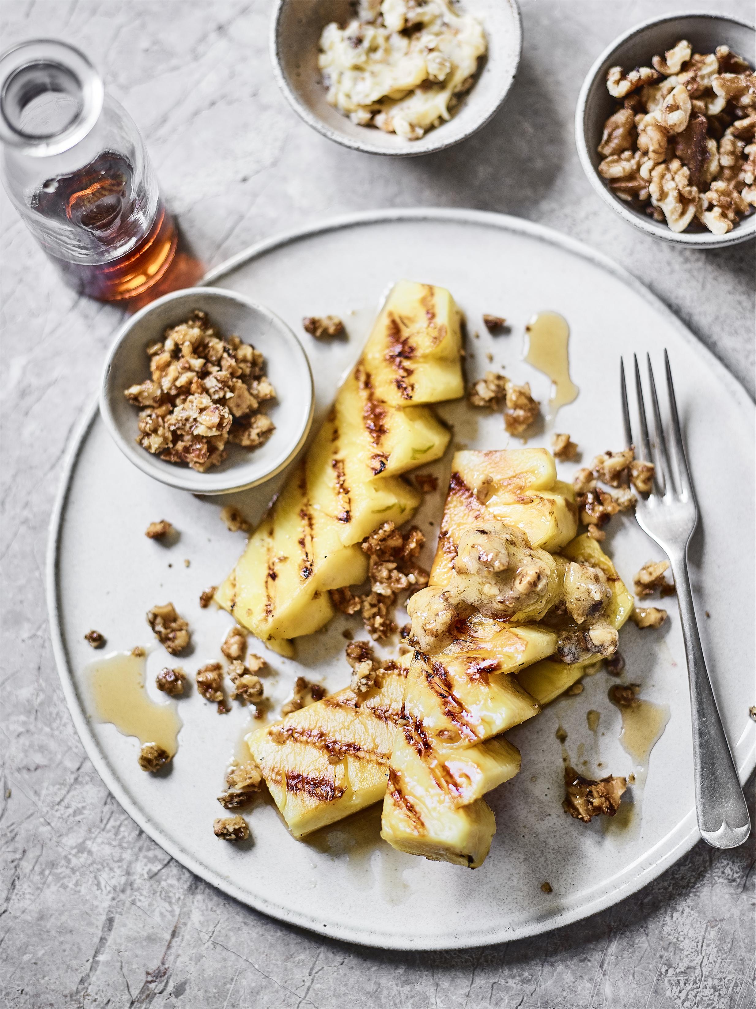 Griddled Pineapple with Walnut Crust(California Walnuts)
