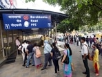 On Monday evening, commuters at Rajiv Chowk, Janpath, Barakhamba, Janakpuri West and other metro stations had to wait for nearly 30 minutes outside the stations. On Monday evening, commuters at Rajiv Chowk, Janpath, Barakhamba, Janakpuri West and other metro stations had to wait for nearly 30 minutes outside the stations.