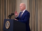 US President Joe Biden speak about the Covid-19 response and the vaccination program in the State Dining Room of the WHite House in Washington, DC, on June 18, 2021. (AFP) US President Joe Biden speak about the Covid-19 response and the vaccination program in the State Dining Room of the WHite House in Washington, DC, on June 18, 2021. (AFP)