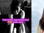 Anushka Sharma posts a yoga teacher appreciation post. Anushka Sharma posts a yoga teacher appreciation post.