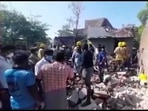 The explosion took place at an illegal firecracker factory near Sivakasi in Tamil Nadu's Virudhunagar district, (ANI Photo) The explosion took place at an illegal firecracker factory near Sivakasi in Tamil Nadu's Virudhunagar district, (ANI Photo)