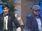 Zayed Khan and Himesh Reshammiya during an awards show in 2006. 