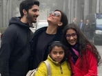 Renee Sen with Sushmita Sen, Alisah and Rohman Shawl.