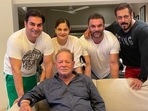 Salman Khan celebrated Father’s Day with his family on Sunday. Salman Khan celebrated Father’s Day with his family on Sunday.