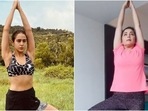 Sara Ali Khan and Madhuri Dixit show how to do Vrikshasana in Yoga Day post(Instagram/@saraalikhan95, Instagram/@madhuridixitnene) Sara Ali Khan and Madhuri Dixit show how to do Vrikshasana in Yoga Day post(Instagram/@saraalikhan95, Instagram/@madhuridixitnene)
