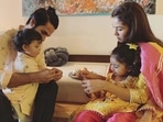 Shahid Kapoor and Mira Rajput with their children, Misha and Zain. Shahid Kapoor and Mira Rajput with their children, Misha and Zain.