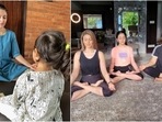 Soha Ali Khan and Inaaya, Neetu Kapoor and Riddhima set mother-daughter goals on Yoga Day(Instagram/@sakpataudi, Instagram/@neetu54) Soha Ali Khan and Inaaya, Neetu Kapoor and Riddhima set mother-daughter goals on Yoga Day(Instagram/@sakpataudi, Instagram/@neetu54)