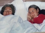 Tiger Shroff and Krishna Shroff in a throwback photo shared online by their mother Ayesha Shroff. Tiger Shroff and Krishna Shroff in a throwback photo shared online by their mother Ayesha Shroff.