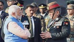 Prime Minister Narendra Modi talking to Gen Bipin Rawat before he took over as Chief of Defence Staff with the mandate of raising theatre commands. Prime Minister Narendra Modi talking to Gen Bipin Rawat before he took over as Chief of Defence Staff with the mandate of raising theatre commands.