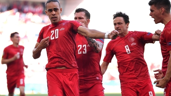 Denmark's players in action during Euro 2020. (REUTERS)