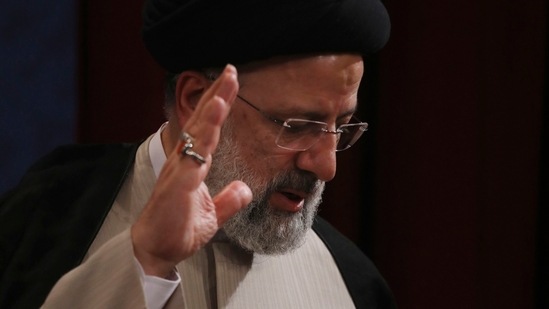 Iran's new President-elect Ebrahim Raisi waves at the conclusion of his press conference in Tehran, Iran, Monday, June 21, 2021. (AP) Iran's new President-elect Ebrahim Raisi waves at the conclusion of his press conference in Tehran, Iran, Monday, June 21, 2021. (AP)