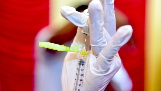 The 8.27 million shots administered is the highest ever in India, and only China has administered more vaccines in a day. (PTI) The 8.27 million shots administered is the highest ever in India, and only China has administered more vaccines in a day. (PTI)