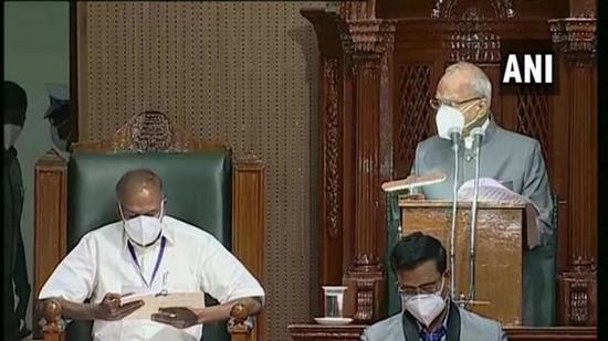 Governor Banwarilal Purohit speaking in Tamil Nadu assembly. (ANI) Governor Banwarilal Purohit speaking in Tamil Nadu assembly. (ANI)