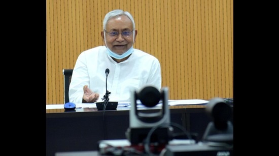 Bihar chief minister Nitish Kumar said all government and private offices will now work with their full workforce from June 23. (HT HT Photo/Santosh Kumar) Bihar chief minister Nitish Kumar said all government and private offices will now work with their full workforce from June 23. (HT HT Photo/Santosh Kumar)