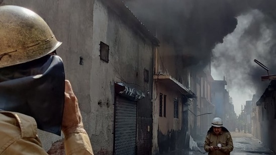 The officials said fire-fighting operations are underway and the cause of the fire is not known yet. (Sourced)