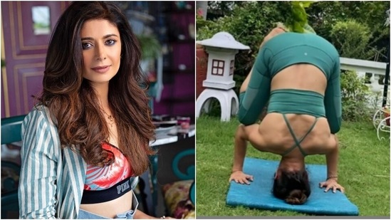 Pooja Batra celebrates International Yoga Day 2021 by doing tripod headstand(Instagram/@poojabatra)