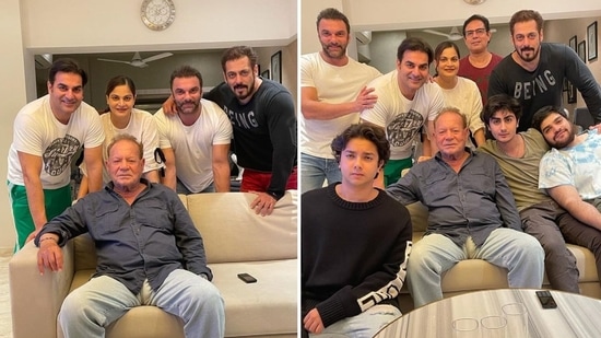 Salman Khan celebrates Father’s Day with family, poses with Salim Khan ...