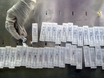 Data from the mela administration showed that the 11 labs carried out 207,000 antigen tests between April 1 and 30 and reported an overall positivity rate of 0.49%.(PTI | Representational image) Data from the mela administration showed that the 11 labs carried out 207,000 antigen tests between April 1 and 30 and reported an overall positivity rate of 0.49%.(PTI | Representational image)