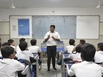 Every year, around 170,000 students move from municipal schools that offer education only up to Class 5 to government schools in Class 6.(HT File Photo ) Every year, around 170,000 students move from municipal schools that offer education only up to Class 5 to government schools in Class 6.(HT File Photo )