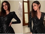Mouni Roy's <span class='webrupee'>₹</span>27k mini embellished dress gives the sexy LBD an elegant spin(Instagram/@imouniroy) Mouni Roy's <span class='webrupee'>₹</span>27k mini embellished dress gives the sexy LBD an elegant spin(Instagram/@imouniroy)