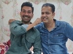 Rahul Mahajan poses with Abhinav Shukla. Rahul Mahajan poses with Abhinav Shukla.