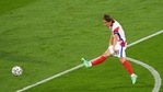Croatia's Luka Modric scores his side's second goal during the Euro 2020 group D match between Scotland and Croatia at the Hampden Park Stadium in Glasgow..(AP) Croatia's Luka Modric scores his side's second goal during the Euro 2020 group D match between Scotland and Croatia at the Hampden Park Stadium in Glasgow..(AP)