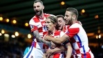 Luka Modric of Croatia celebrates with players after scoring a world-class goal against Scotland in their Euro 2020 game.(AP) Luka Modric of Croatia celebrates with players after scoring a world-class goal against Scotland in their Euro 2020 game.(AP)