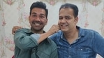 Rahul Mahajan poses with Abhinav Shukla. Rahul Mahajan poses with Abhinav Shukla.