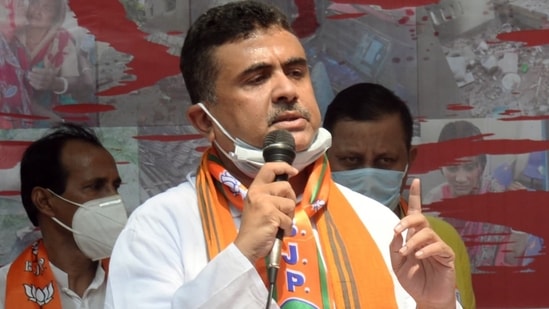 Suvendu Adhikari claimed that the FIR lodged against him and his brother was part of an "old practice" of state chief minister Mamata Banerjee. (ANI Photo)