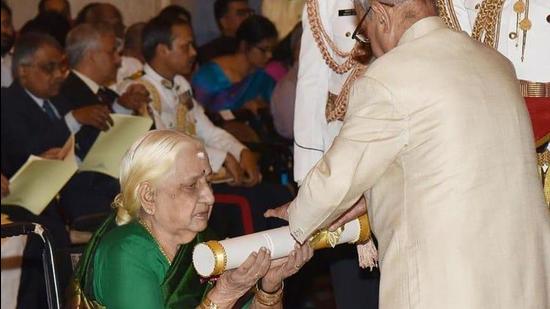 Renowned Carnatic vocalist Parassala B Ponnammal was awarded the Padma Shri in 2017 Renowned Carnatic vocalist Parassala B Ponnammal was awarded the Padma Shri in 2017