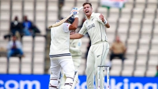 New Zealand's Tim Southee also dismissed Rohit Sharma before the end of day;s play.(AP)