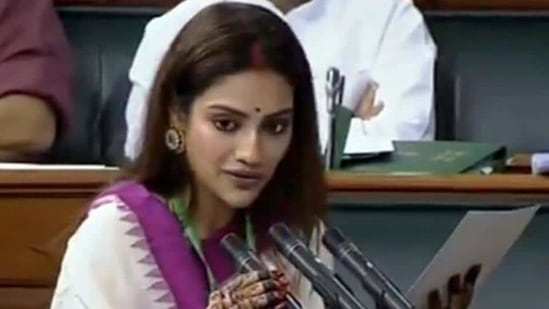 Nusrat Jahan said her name was Nusrat Jahan Ruhi Jain and was also dressed as a newly-wed person while taking oath on June 25, 2019, the BJP leader said. (File Photo)