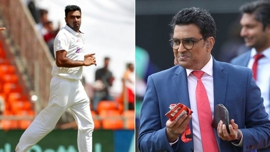 Indian spinner Ravichandran Ashwin (L) and former Indian cricketer Sanjay Manjrekar (R)(HT Collage) Indian spinner Ravichandran Ashwin (L) and former Indian cricketer Sanjay Manjrekar (R)(HT Collage)