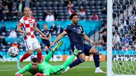 Che Adams had the first best chance of the game when, from across the face of goal, he failed to collect John McGinn's gorgeous delivery and find the back of the net.(AP)
