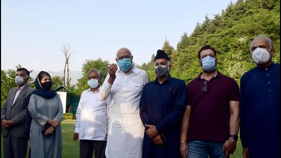 Leaders of People's Alliance for Gupkar Declaration in Srinagar earlier this month. (File photo)
