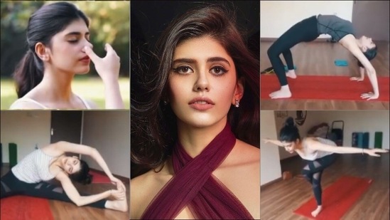 Sanjana Sanghi’s jazzy mixture of Yoga asanas is workout inspiration(Instagram/sanjanasanghi96)