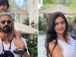 Arjun Rampal with girlfriend Gabriella Demetriades and son Arik in Budapest. Arjun Rampal with girlfriend Gabriella Demetriades and son Arik in Budapest.