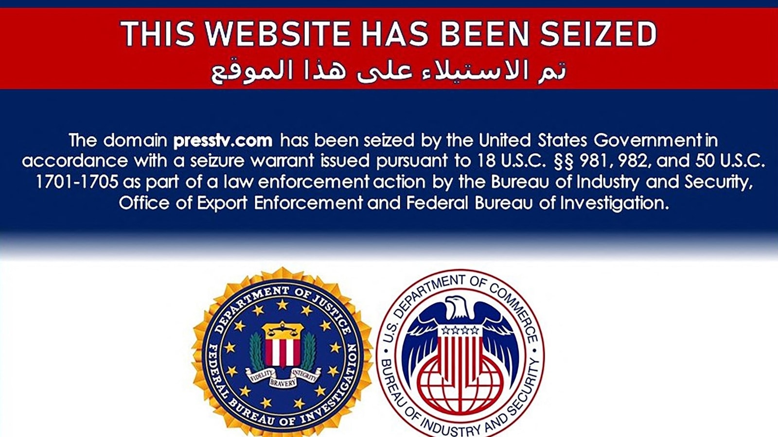 US blocks websites linked to Iranian disinformation