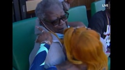21-year-old Sha'Carri Richardson embraces her grandmother after qualifying for her first Olympic Games.