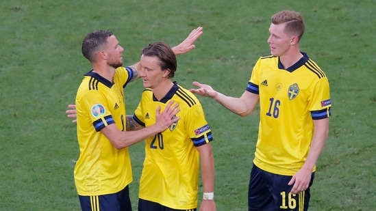 Sweden appeared to be cruising after Emil Forsberg scored the second fastest goal in Euros' history a mere 82 seconds in, followed by a second-half breakaway strike. (AP)