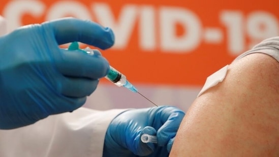 A person receives a dose of Sputnik V (Gam-COVID-Vac) vaccine against the coronavirus disease (Covid-19) at a vaccination centre in a shopping mall in Saint Petersburg, Russia. (REUTERS)
